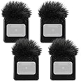 PhantAccy 4PCS Windscreen/Pop Filter for Rode Wireless Go II (2nd Gen) Microphones - Furry Mic Cover for Wind & Ambient Noise Reduction (Rode Wireless Go II, Black)