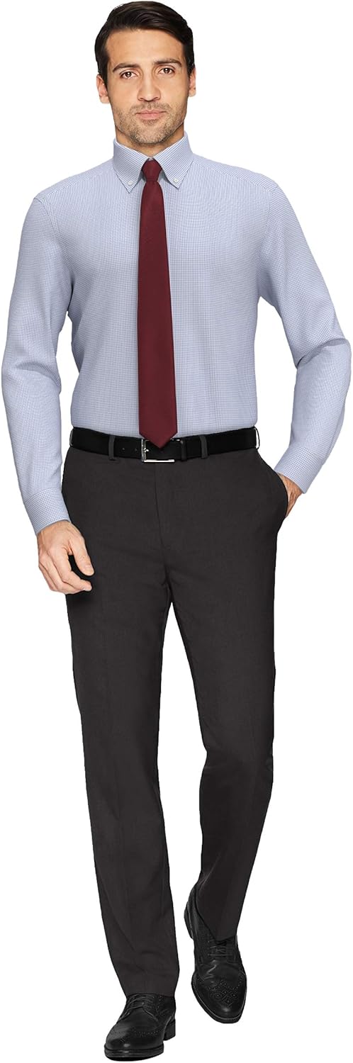  Brand - BUTTONED DOWN Men's Tailored Fit Gingham Dress Shirt, Supima Cotton Non-Iron: Clothing