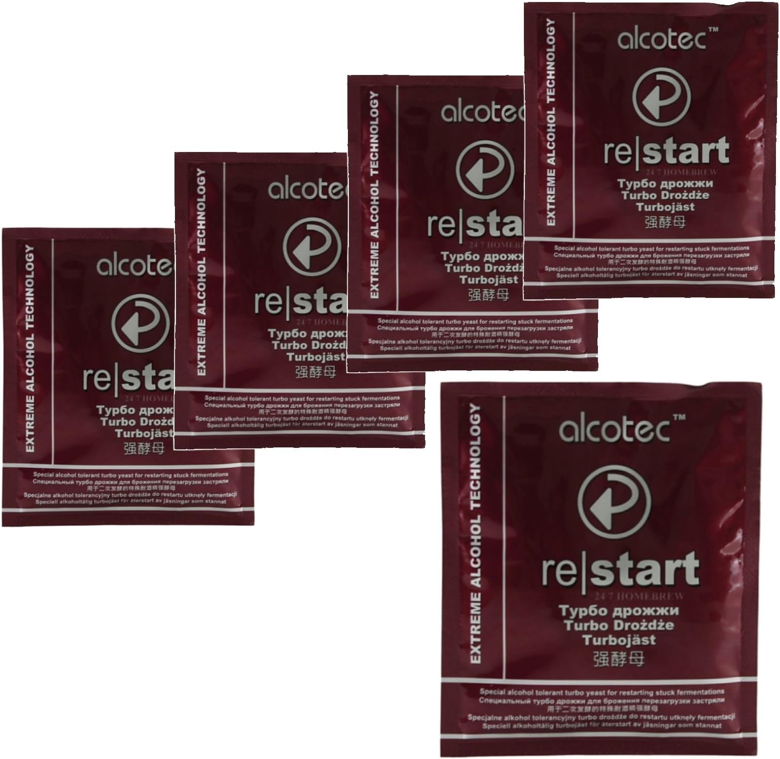 5X Re-Start Super Wine Yeast for Stuck Fermentations 25L Add Direct - 49g