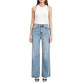DAZE Women's Far Out High Rise Wide Leg Denim Jeans (Fools Gold, 26)