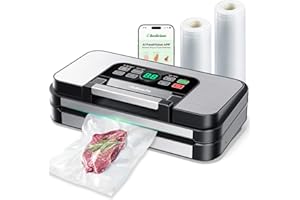 BEELICIOUS PRO 95Kpa Powerful Precision Pro Vacuum Sealer, with Double Heat Seal & Double Pump, Easy-Lock Handle, 10-in-1 Vacuum Sealer Machine for Food with Bags Storage