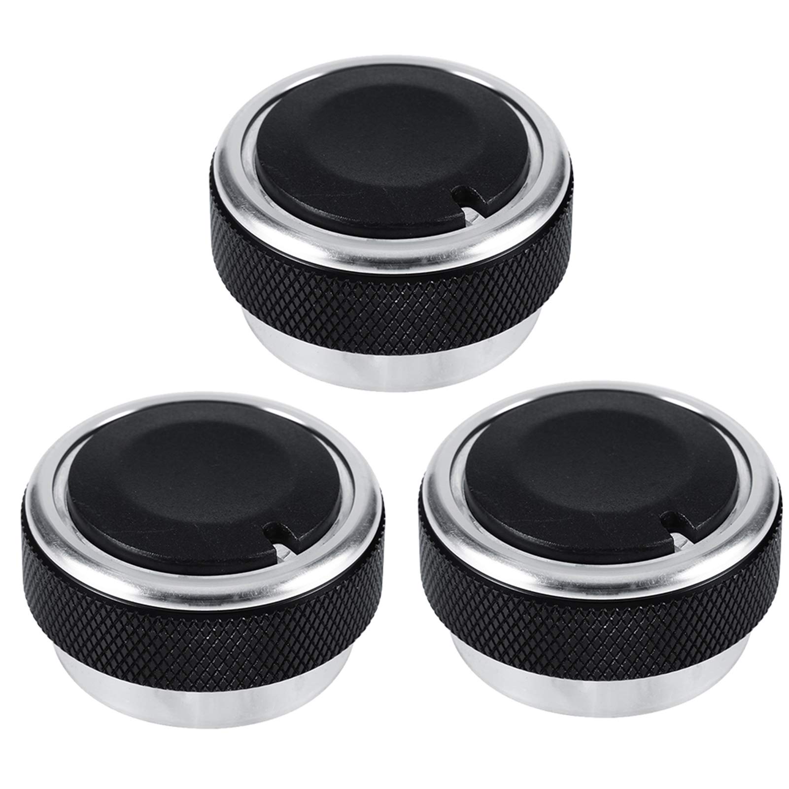 Yosoo 3pcs Aluminum Alloy Car Air Conditioning Heat Control Switch Switch AC Knob for Ford Focus 05-14 Auto Accessories (Black)