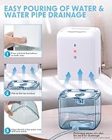 Trongle Mini Dehumidifier 1.1L 280sqft Auto-Defrost Auto-off Quiet Home Bathroom view 7