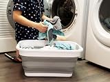 SAMMART 41L Collapsible Laundry Basket Grey Foldable Pop Up Organizer view 2