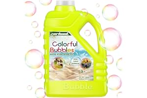 Zerhunt Bubbles for Kids Toddlers: 33.8OZ Bubble Concentrate Solution for Bubble Machine| Bubble Solution Refill for Giant Bubble Wand, Bubble Gun Blower, Birthday Party Favors Wedding(Yellow)