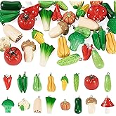Spritewelry 3D Resin Vegetable Charms Cute Imitation Fruit Charms Mini Colorful Resin Dangle Pendants for DIY Keychain Necklace Jewelry Making