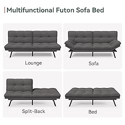 Opoiar Convertible Futon Sofa Bed,71" Memory Foam
