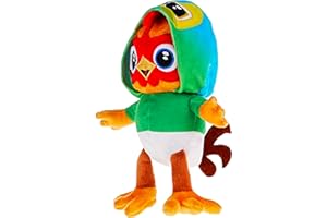LA GRANJA DE ZENÓN Musical Rooster Bartolito Plush Toy with Parrot Pepe Hood