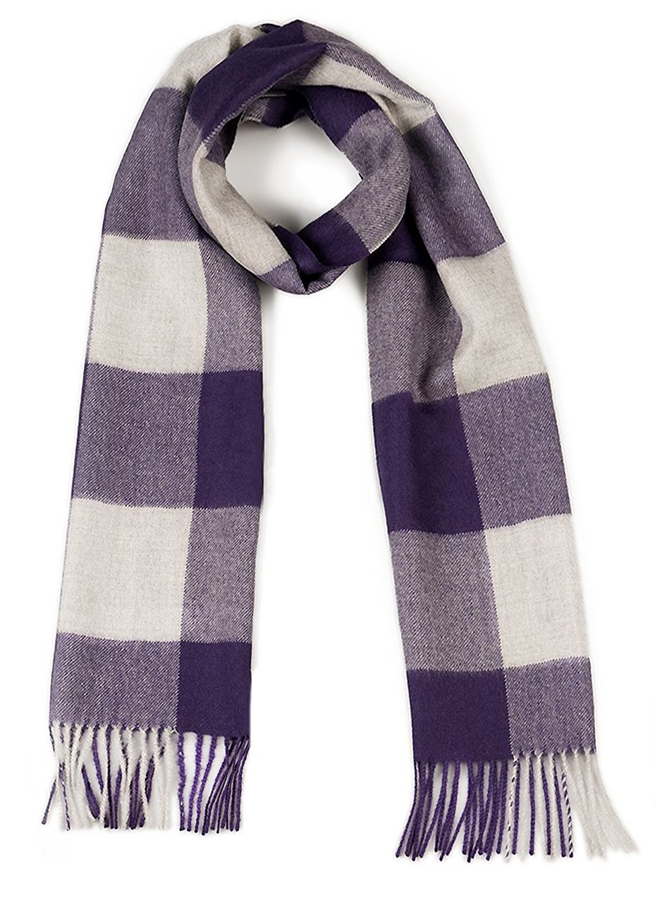 100% Pure Baby Alpaca Buffalo Plaid Scarf for Men and Women 100% Pure Baby Alpaca Buffalo Plaid Scarf for Men and Women