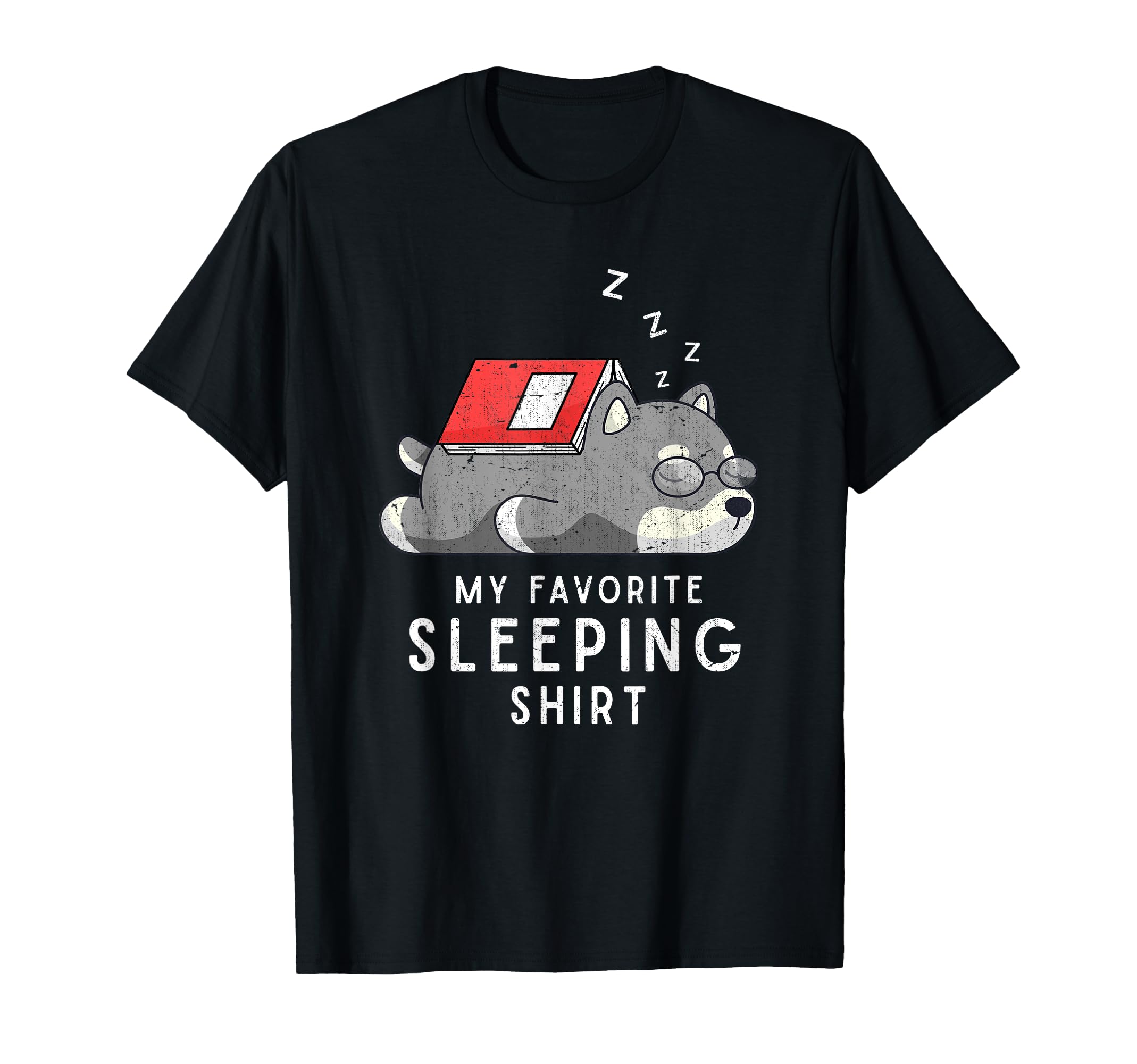 Pet Late Riser Sleepy Cute Animal Late Nighter Sleeping Dog T-Shirt