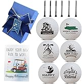 BULANGFA 14Pcs Funny Retirement Gifts Golf Balls Set, 1Pcs Funny Card 6Pcs Retirement Gifts Golf Balls 6Pcs Tees 1 Pcs Gift Box for Dad Husband Coworkers Golfers
