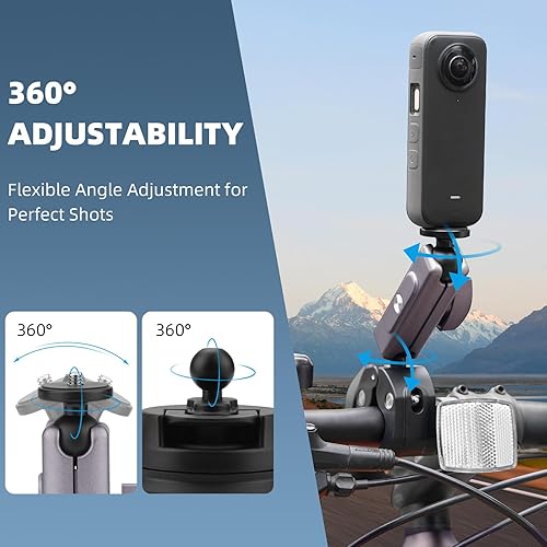 PGYTECH CapLock Bike Motorcycle Handlebar Mount For DJI OSMO Action 5 Pro/4/3/Pocket 3, For