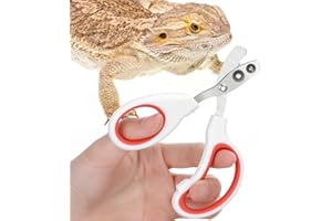 QUILAX Stainless Steel Bearded Dragon Nail Clippers, Lizard Nail Clippers, Bearded Dragon Tank Accessories, Beardedd Dragons Accessories, Pet Nails Clipper for Small Reptiles,Turtle,Chameleon