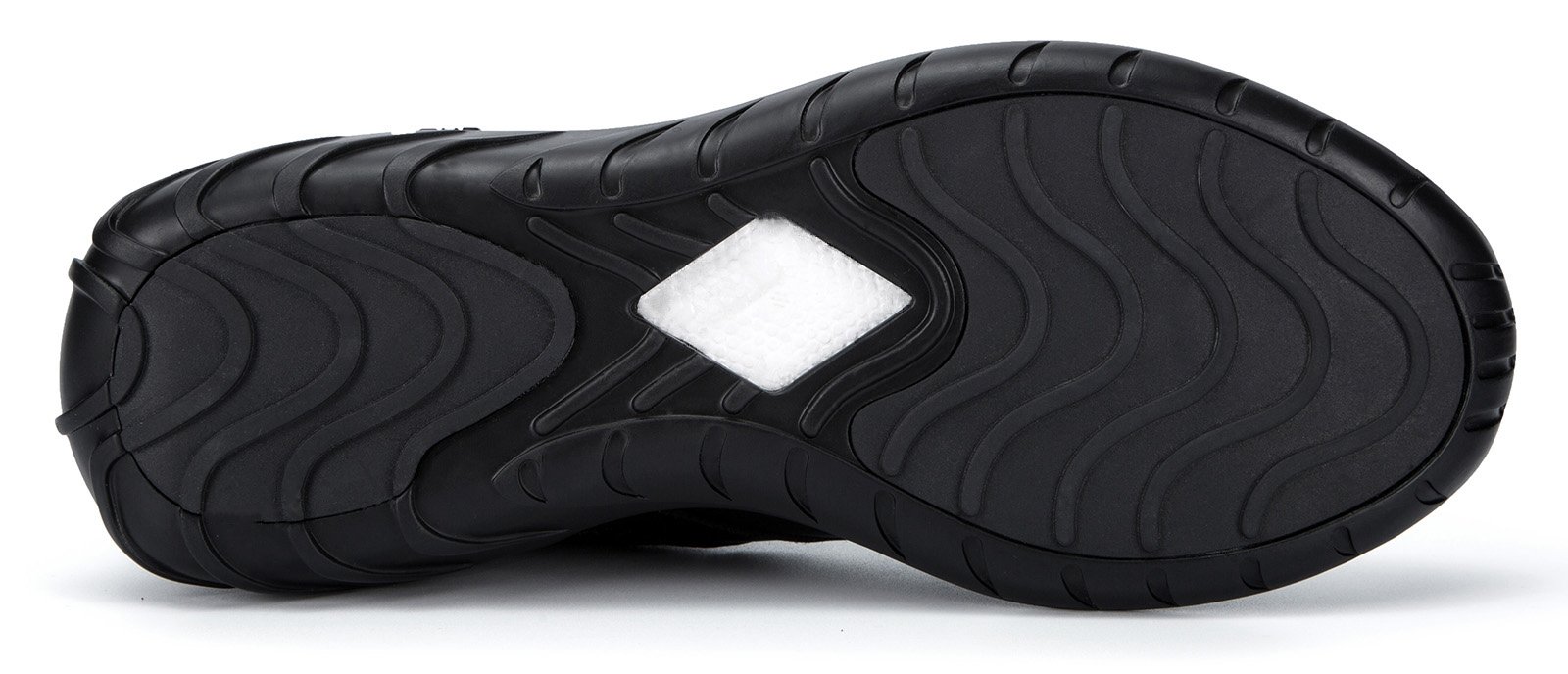 Mens Womens Unisex Ankle Boots Lace Up Cushioning Black Leather Winter Snow Shoes (4 UK, Black)