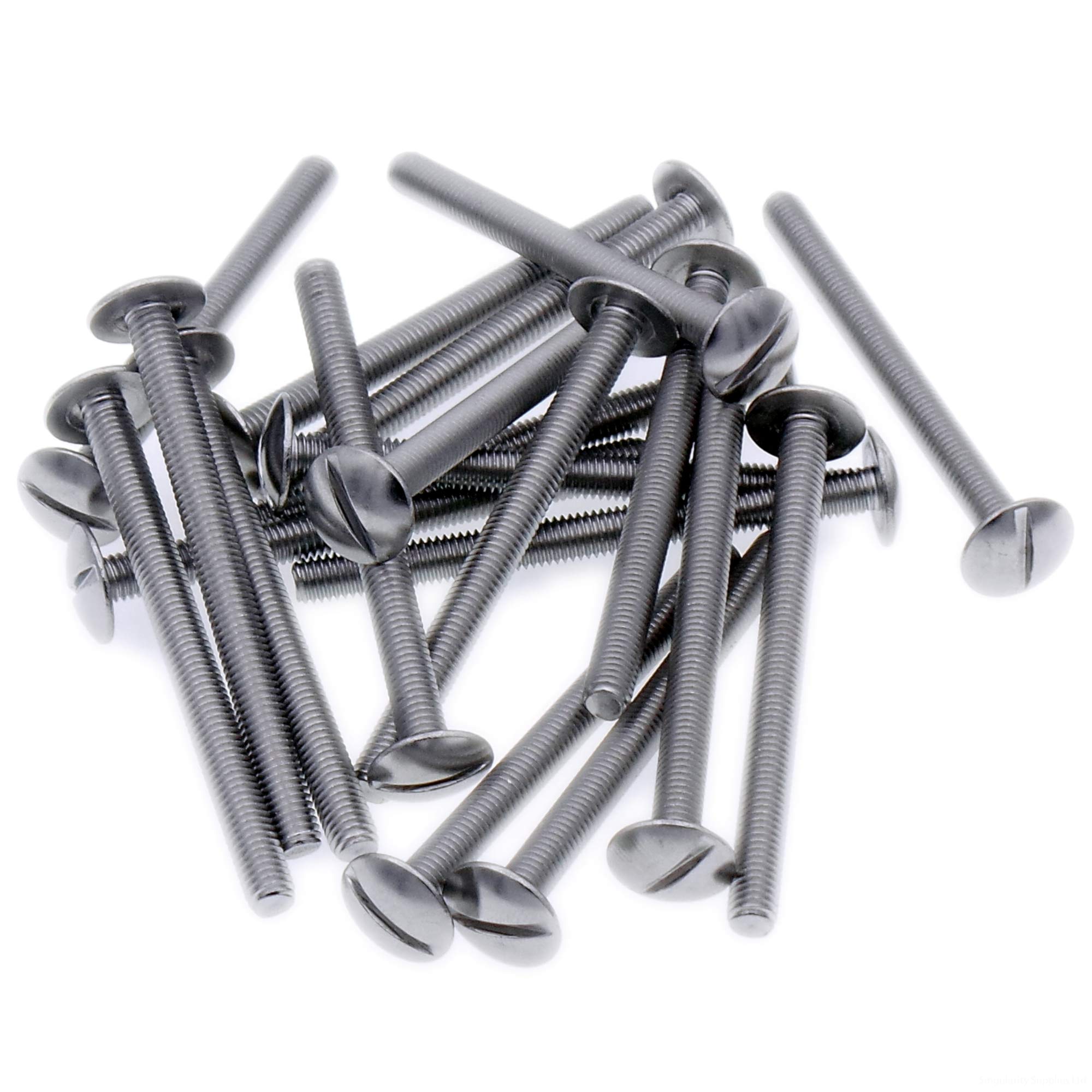 M3 (3mm x 12mm) Slot Mushroom Machine Screw (Bolt) - Stainless Steel (A2) (Pack of 20)