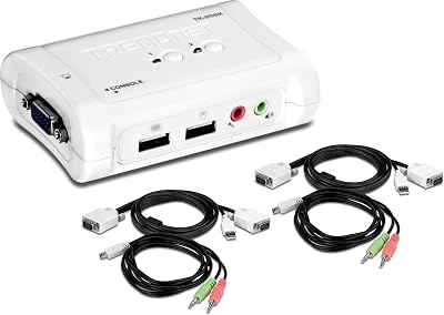 TRENDnet TK-209K 2-Port USB KVM Switch Audio Kit with Cables