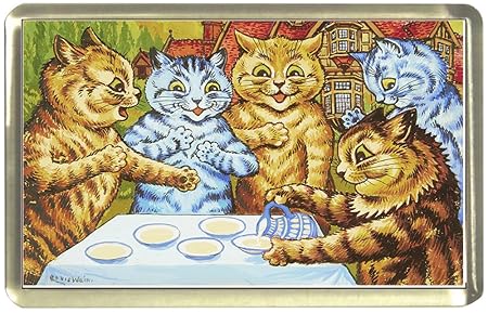 Louis Wain Garden Party gatos imán para nevera: Amazon.es: Hogar