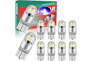 LETINGFAR 194 Bulb Blue 194 Led Bulb, 168 Led Bulb, License Plate Light Bulb 2825 W5W T10 Wedge Cob Led Replacement Bulbs Error Free for Marker Dome Map Door Courtesy Interior Car Lights，Pack of 10 (10PCS-BLUE)
