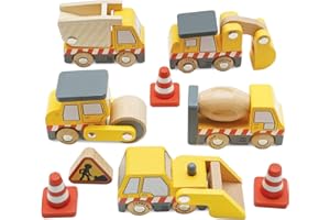 Le Toy Van Wooden Construction Vehicles Set