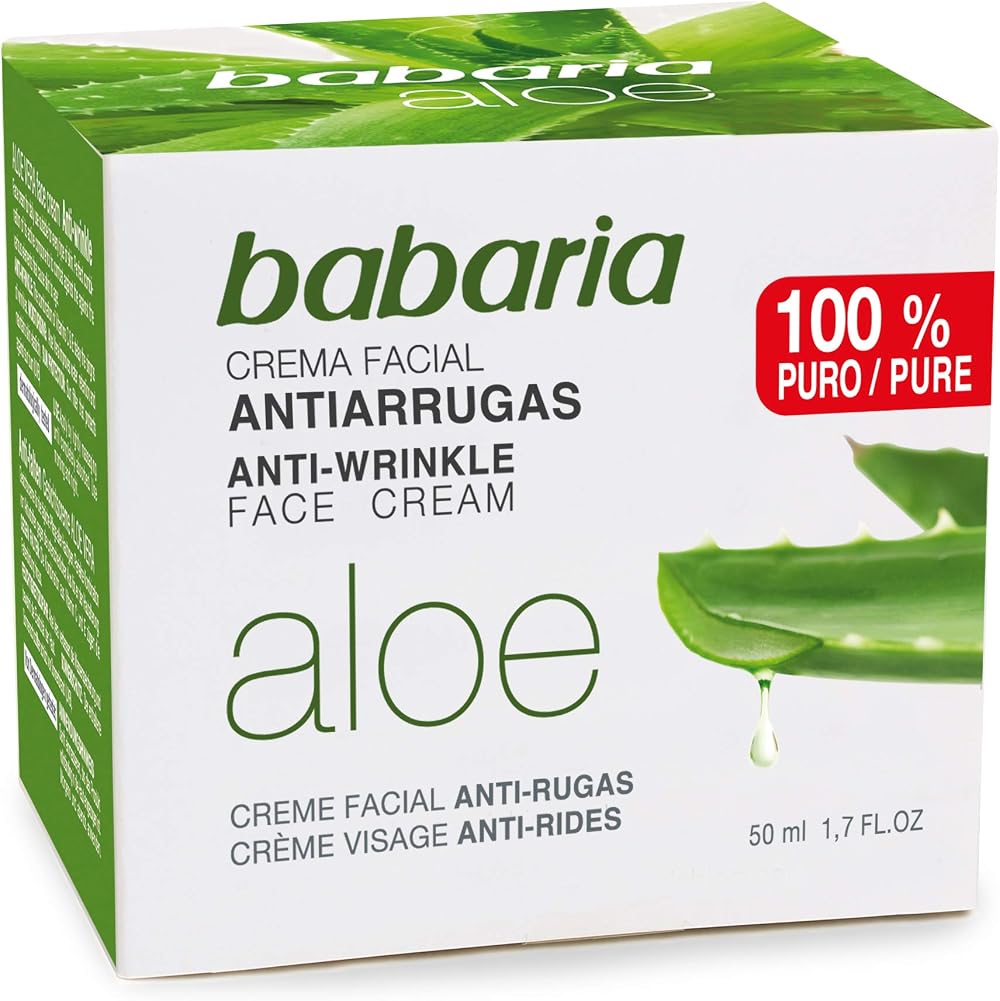 Babaria Anti Wrinkle Cream Aloe Vera - 50ml | Vitamin C E | Rejuvenate Skin