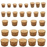 30PCS Natural Cork Stoppers for Glass