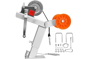 VEVOR Boat Trailer Winch Stand with Roller, 1200 lbs Winch & 2 in x 25 ft Winch Strap, Boat Winch Mount with U-Bolt for 2-3 I