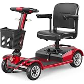Unificare 4-Wheel Folding Mobility Scooter 22Mi Range 418LBS Large Size | Heavy Duty 418 LBS Capacity, Long Range, Tight Turning Radius, 4-Wheel Powered Mobility Scooter for Adults
