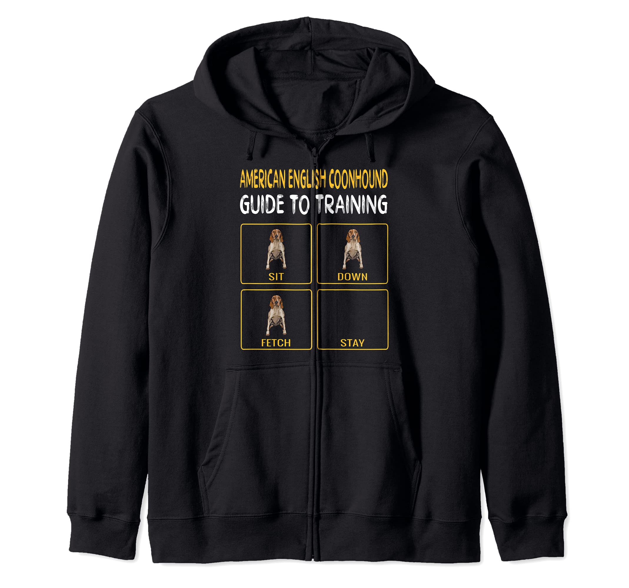 American English Coonhound Guide To Training Dog Obedience Zip Hoodie