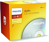 Philips Audio CDR80 10pk 80min 700MB Recordable CD Blank Jewel Cases view 1