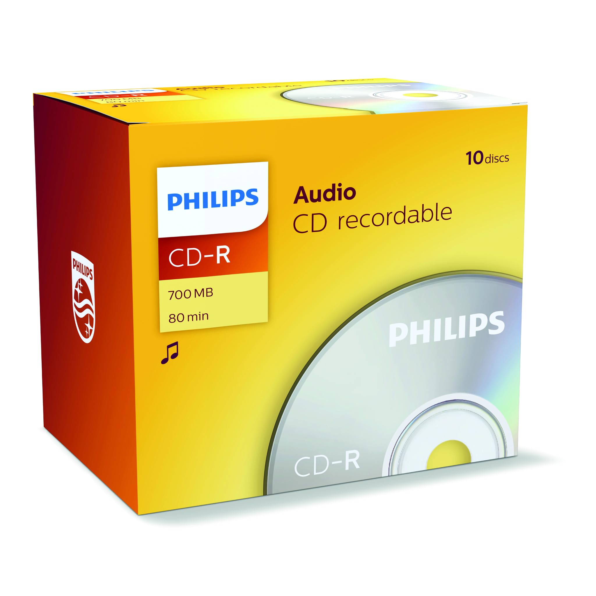 Philips Audio CDR-80 10pk Jewel Case
