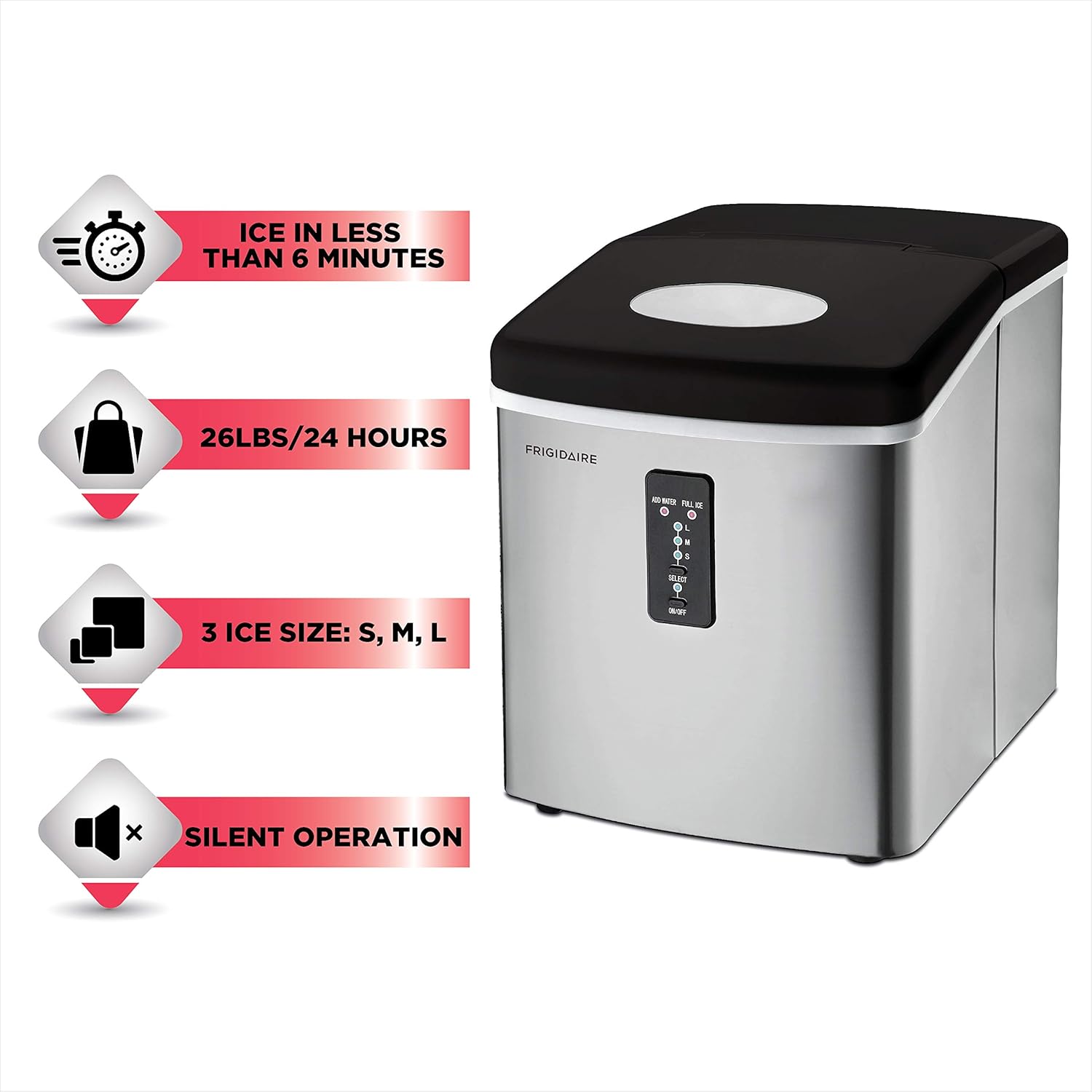 igloo countertop ice machine model ice103 in stainless steel