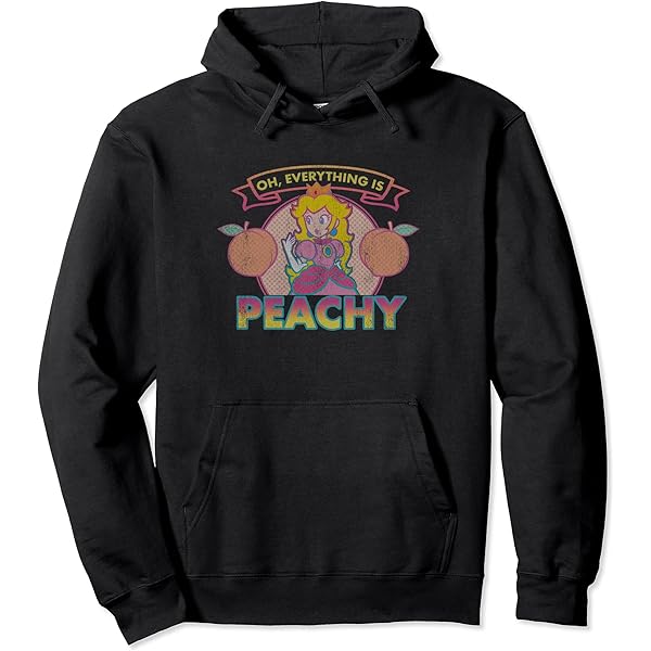 Amazon.com: Super Mario Princess Peach Everything Peachy Hoodie