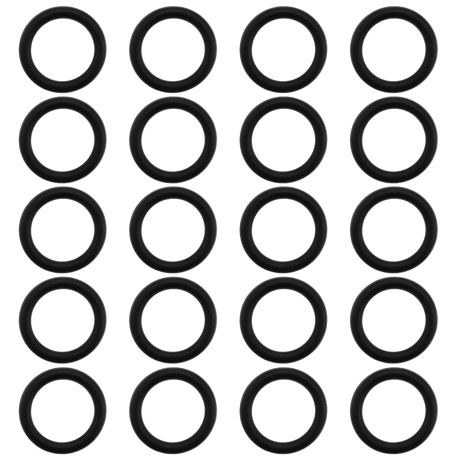 EMSea 20PCS Rubber O-Ring Washer Seals Compatible with Karcher Compatible with Puzzi Carpet Cleaners 10mm ID 14mm OD 2mm Width Washer Gasket Sealing (Black)