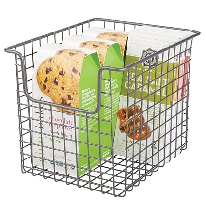 Mdesign Household Metal Kitchen Pantry Food Storage Organizer