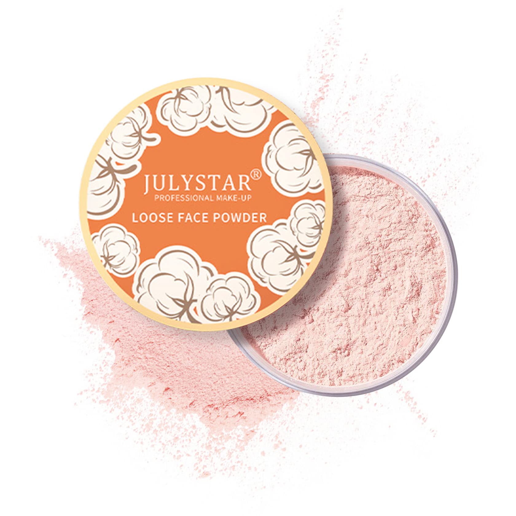 QIUFSSE Pink Setting Powder Loose Face Powder Matte Soft Smooth Oil Control Long Lasting Loose Setting Powder Makeup For Natural Flawless #02 Pink Complexion