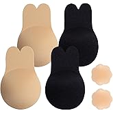 2 Pieces Sticky Bra, Backless Strapless Bra Push Up, Adhesive Invisible Lift Up Bras