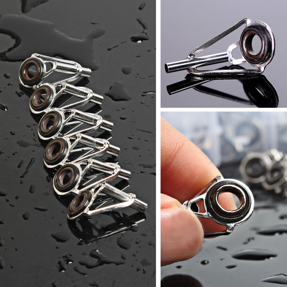 Sougayilang 75 Fishing Rod Guides DIY Parts Rod Repair Parts Tips Top
