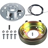 4.5" Rear Drum Brake Band Pin Brake Cable Steel Sprocket Brake Hub Adapter 1" Bore 1/4" Keyway for Predator 212cc 196cc 6.5hp Dune Buggies Drift Trike Heavy Duty Go Kart Cart Parts with Hardware Kit