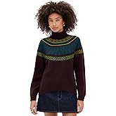 Jumper 1234 Women's Fair Isle Roll Collar Sweater