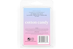 WEST COAST CANDLE COMPANY Cotton Candy | Pet Safe Wax Melts | All Natural Soy | Non-Toxic | Dog Friendly | Vet Approved | Long Lasting Home Fragrance | Pet Odor Eliminator | Clean Burning Wax Cubes | Safe Air Freshener