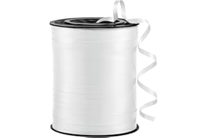 jefyghe White Curling Ribbon 1/5" Wide 500 Yards Ribbon for Gift Wrapping Balloon String Birthday Party Decoration Ribbons fo