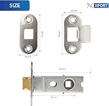 XFORT Nickel Plated Radius Tubular Latch 75mm for Internal Wooden Doors view 6