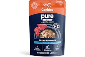 CANIDAE Pure Protein Topper Wet Dog Food, Chunks of Real Tuna in Gravy Recipe, 3 oz. (Case of 12)