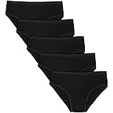 Nutria Womens Bikini Brief Quick Dry Travel Underwear 5-Pack Mesh Hiking Panties Activewear Stay Fresh D01