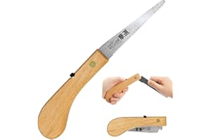 KAKURI Bonsai Saw Folding 4" for Bonsai and Ikebana Cutting, Japanese Pull Saw Razor Sharp Japanese Steel Blade, Mini Pocket Bonsai Pruning Saw for Branch, Foldable Wood Handle, Made in JAPAN