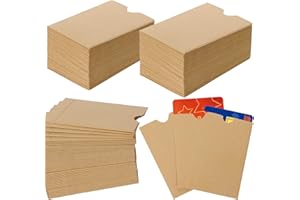 TINSKY 500 Pack Gift Card Envelopes 2.4 X 3.5 Inches Paper Credit Card Sleeve Key Card Holder for Protector Business Party Office (Brown)