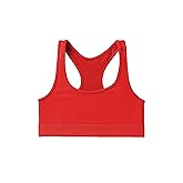 Kurve Girl’s Stretchy Crop Racerback Undershirt Training Sports Bra, UV Protective Fabric, UPF 50+, Made in USA,