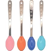 Nuby 2-in-1 Hot Safe Feeding Spoons - 4 Pack | Baby Spoons for Safe Feeding - 4+ Months