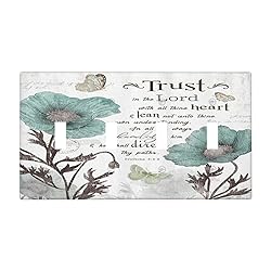 Wpshijia Rustic Teal Tulip 4 Gang Decorative light
