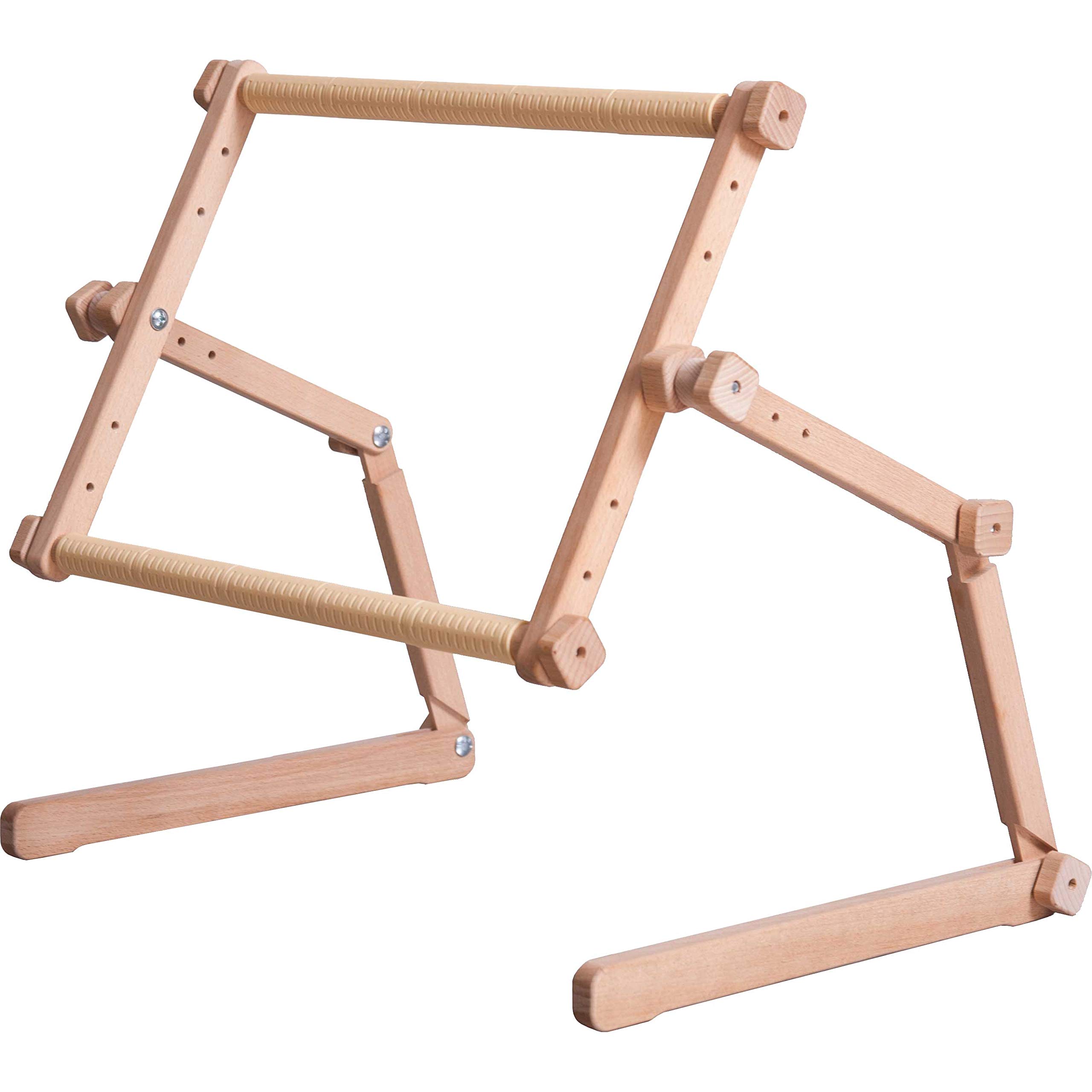 MARUSSIA Embroidery Stand for Table and Couch, Wood, Brown, 30x56 cm